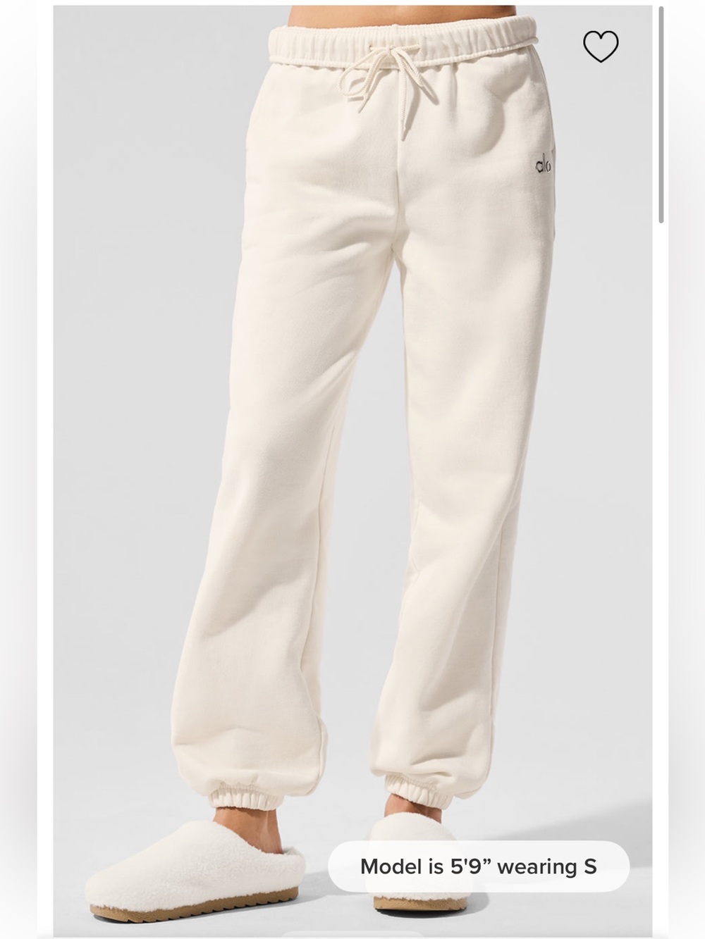 NWT! ALO Yoga Accolade Sweatpant in Ivory